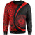 Hawaii Coat Of Arms Polynesian Crewneck Sweatshirt - Red - Circle Style - Polynesian Pride