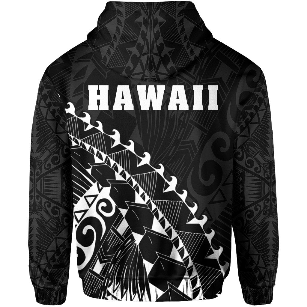 Kanaka Map Hoodie (White) Turtle Style - Polynesian Pride