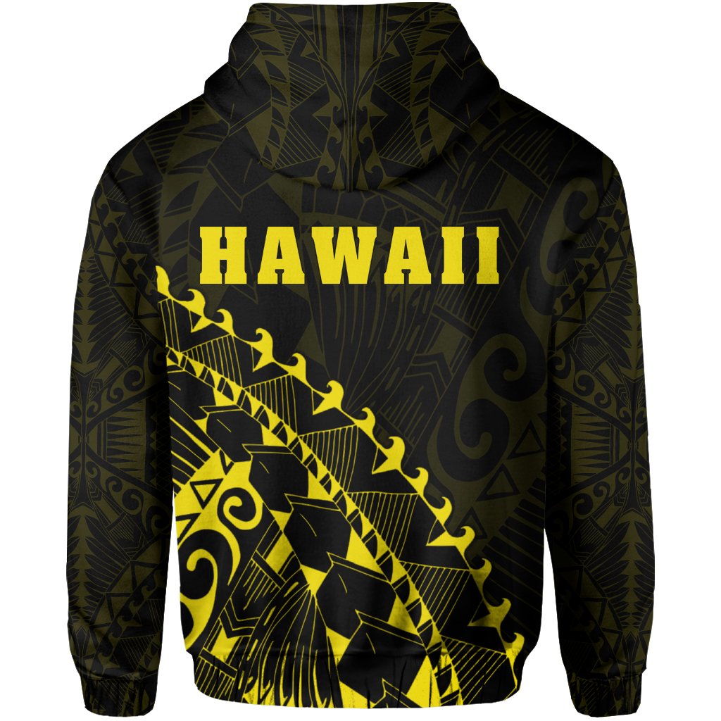 Kanaka Map Hoodie (Yellow) Turtle Style - Polynesian Pride