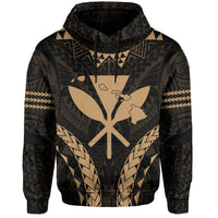 Polynesian Kakau Kanaka Map Hawaii Hoodie Sport Style Version 2.0 Gold - Polynesian Pride