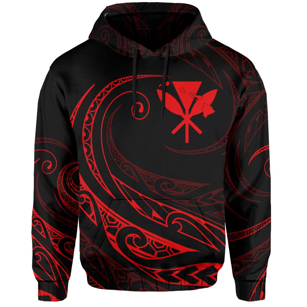 Kanaka Hoodie Frida Style Red - Polynesian Pride