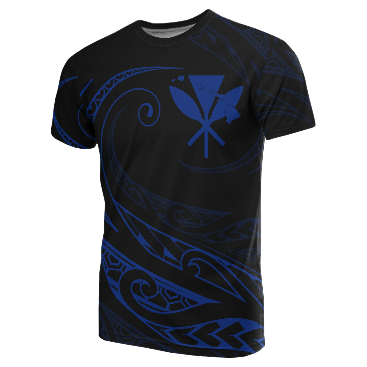 Kanaka T shirt Frida Style Blue - Polynesian Pride