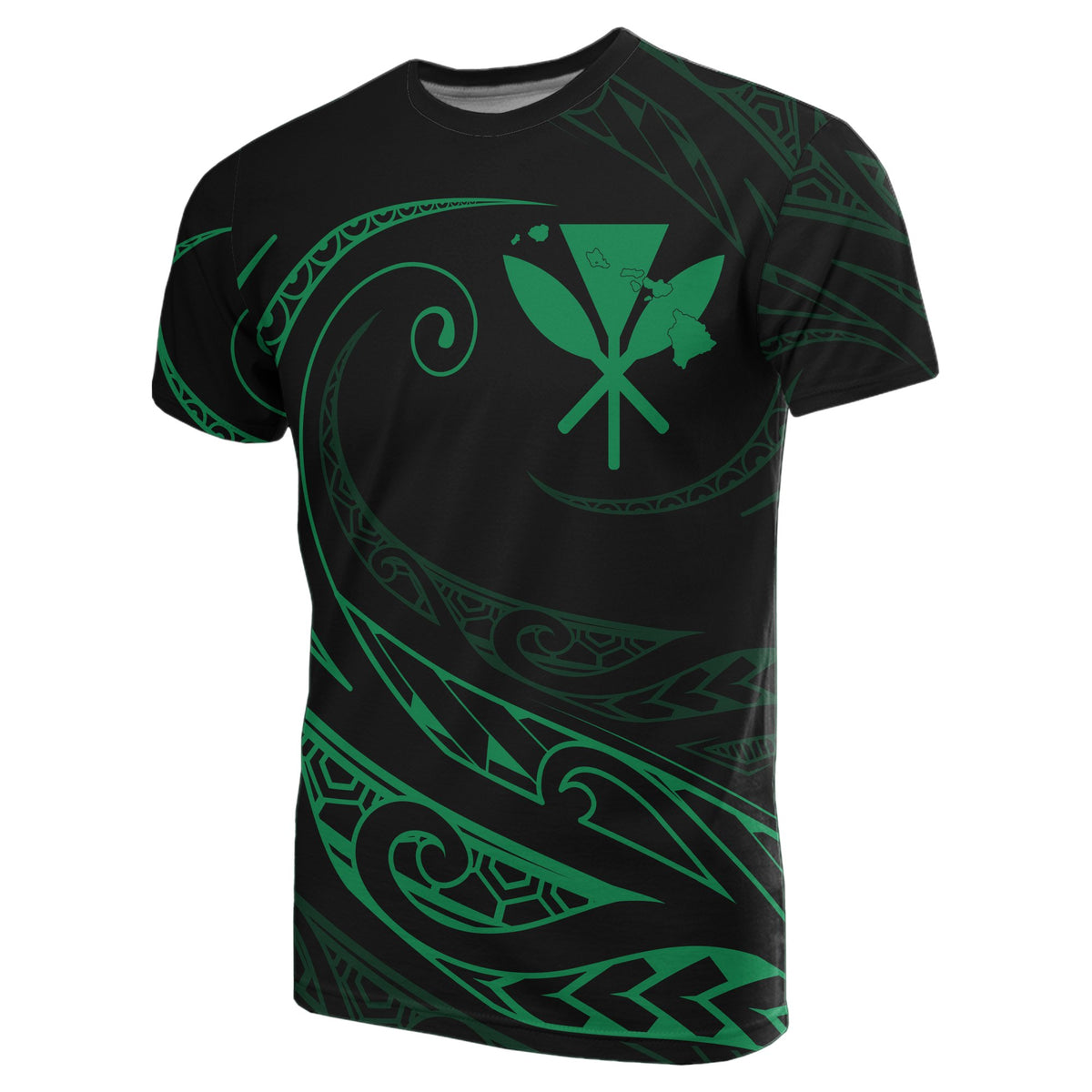 Kanaka T shirt Frida Style Green - Polynesian Pride