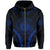 Polynesian Kakau Seal of Hawaii Zip Hoodie Sport Style Version 2.0 Blue - Polynesian Pride