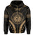 Polynesian Kakau Seal of Hawaii Zip Hoodie Sport Style Version 2.0 Gold - Polynesian Pride