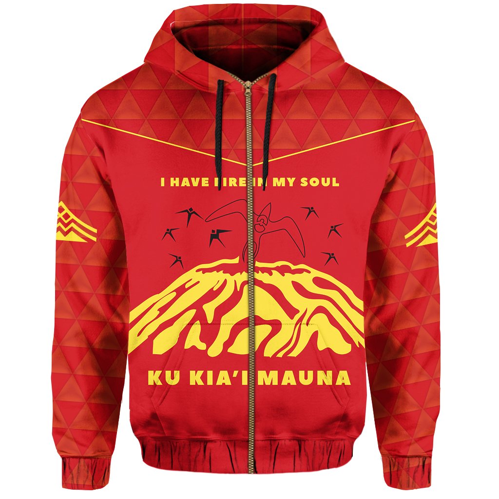 I Have Fire In My Soul Mauna Kea Zip up Hoodie - Polynesian Pride