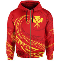 Kanaka Mauna Kea Polynesian Zipper Hoodie Frida Style - Polynesian Pride
