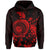 Hawaii Coat of Arms Hoodie (Red) Turtle Style - Polynesian Pride