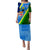 Vanuatu Malampa Fiji Day Puletasi Dress - Combine Flag Design LT4 Long Dress Yellow - Polynesian Pride