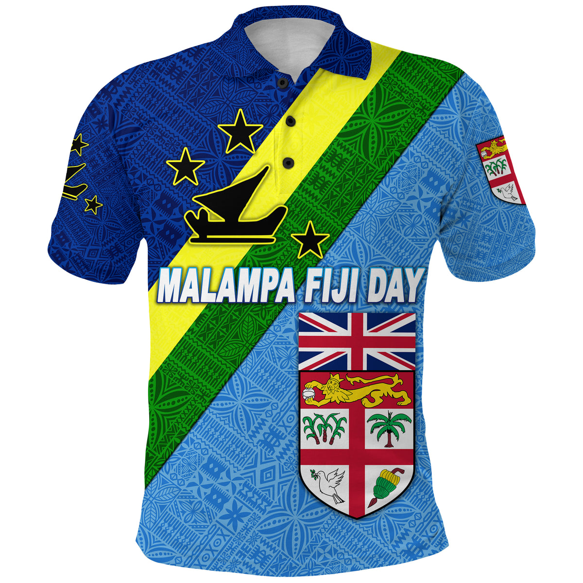 Vanuatu Malampa and Fiji Day Polo Shirt Simple Style LT8 - Polynesian Pride