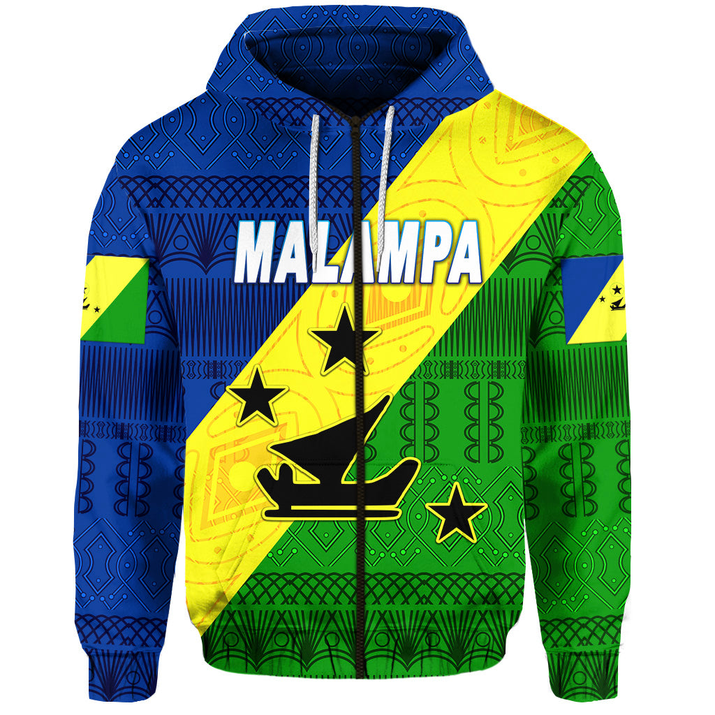 Malampa Province Zip Hoodie Vanuatu Pattern Traditional Style LT8 - Polynesian Pride