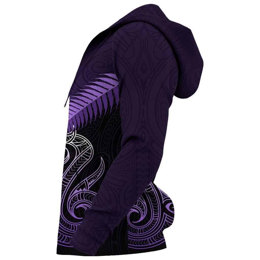 Maori Manaia New Zealand Hoodie Purple - Polynesian Pride