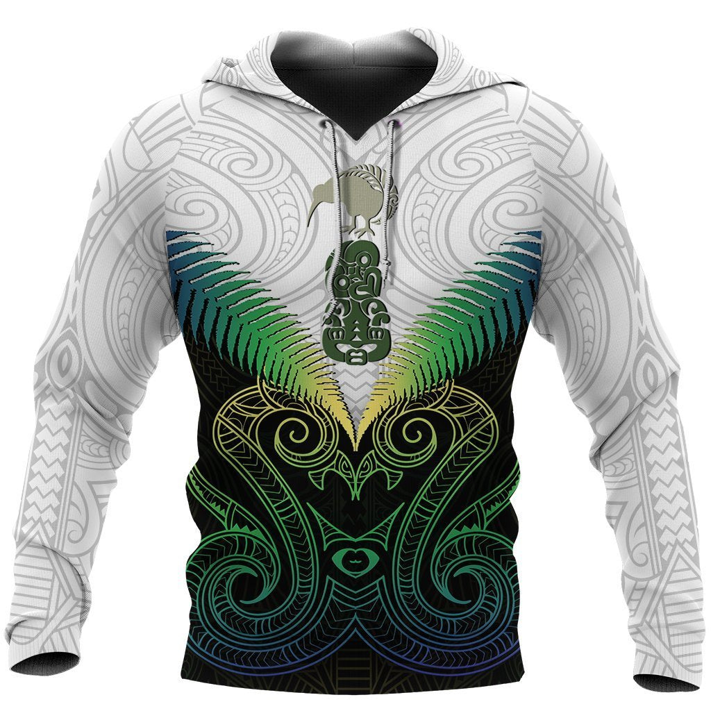 Maori Manaia New Zealand Hoodie Rasta Black - Polynesian Pride