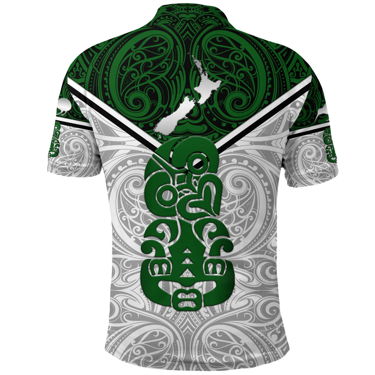 Combo Polo Shirt and Men Short New Zealand Maori Rugby Pride Version - White - Polynesian Pride