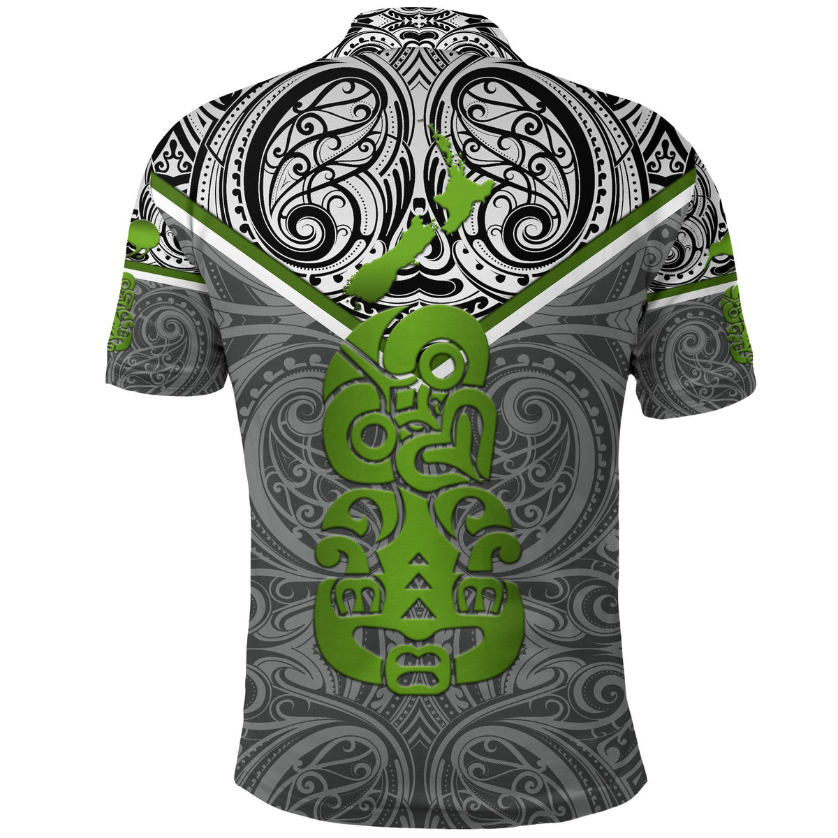 New Zealand Maori Rugby Polo Shirt Pride Version Gray - Polynesian Pride