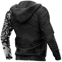 Maori Hoodie, New Zealand Lion Tattoo Zip up Hoodie - Polynesian Pride