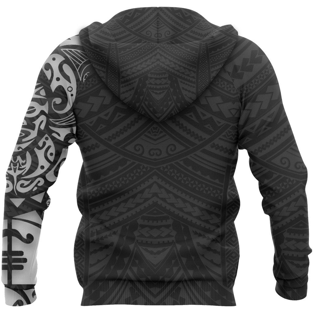 Maori Hoodie, New Zealand Lion Tattoo Zip up Hoodie - Polynesian Pride