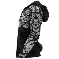 Maori Hoodie, New Zealand Lion Tattoo Zip up Hoodie - Polynesian Pride