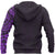 Maori Tangaroa Tattoo Zip Hoodie Customized Purple - Polynesian Pride