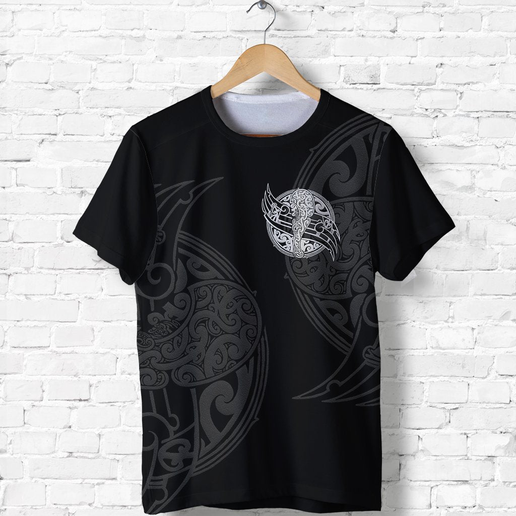 New Zealand T Shirt, Maori Warrior Tattoos Shirt Unisex Black - Polynesian Pride