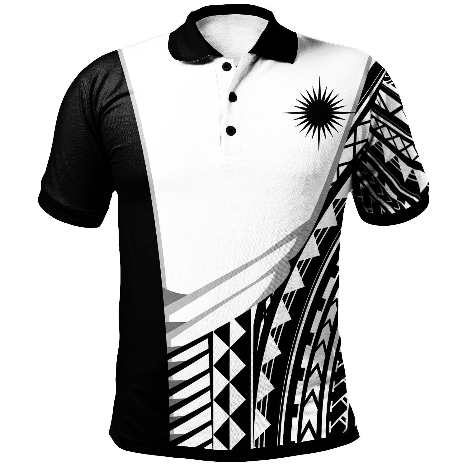 Marshall Island Custom Polo Shirt Athletes Style Unisex White - Polynesian Pride
