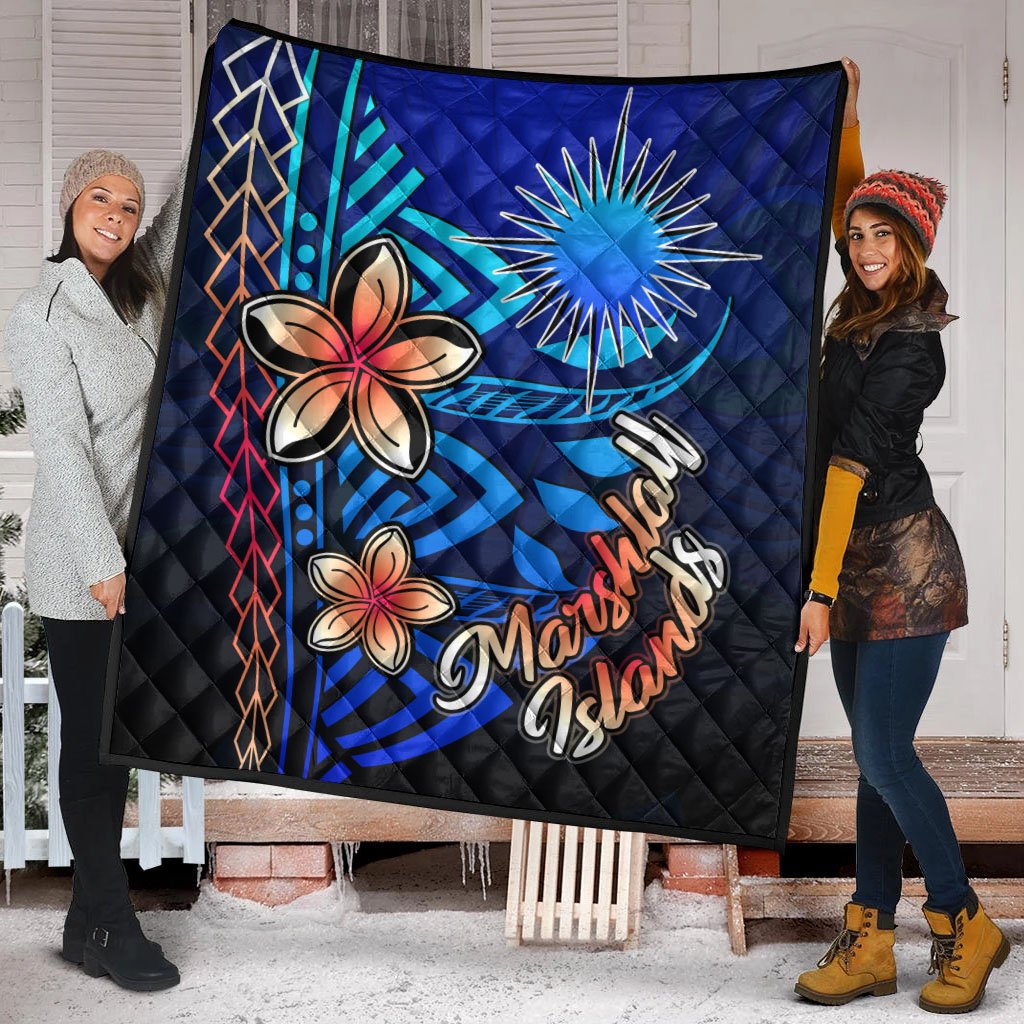 Marshall Islands Premium Quilt - Vintage Tribal Mountain - Polynesian Pride