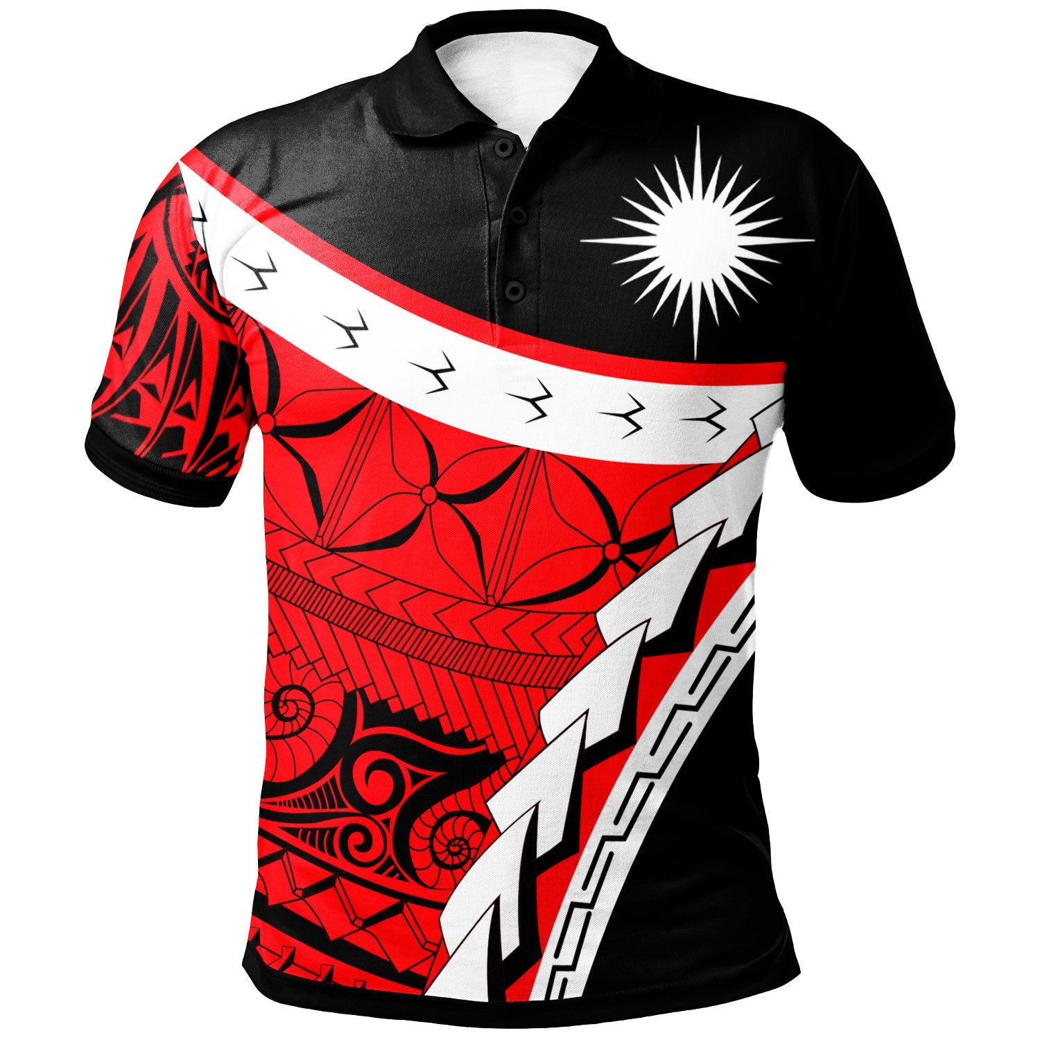 Marshall Islands Custom Polo Shirt Proud Of Marshall Islands Unisex Red - Polynesian Pride