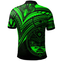 Marshall Islands Polo Shirt Green Color Cross Style - Polynesian Pride