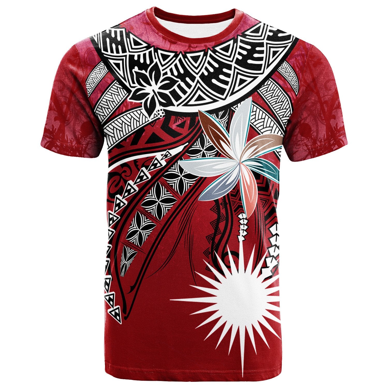 Marshall IslandsT Shirt Fanciful Forest Red Color Unisex Red - Polynesian Pride