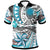 Marshall Islands Polo Flower and Flow Unisex Blue - Polynesian Pride
