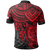 Tahiti Polo Shirt Tahitian FLag Red Turtle Hibiscus - Polynesian Pride