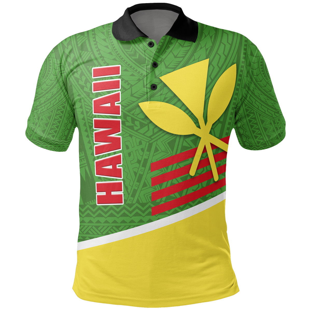 Hawaii Polo Shirt Hawaii Kanaka Maoli Unisex GREEN - Polynesian Pride