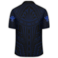 Kanaka Map Polynesian Hawaiian Shirt - Blue Heart - AH - Polynesian Pride