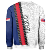 Hawaii Kakau Flag Polynesian Sweat Shirt - Polynesian Pride
