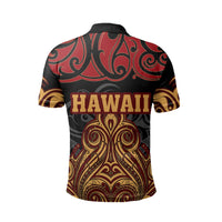 Hawaii Warrior Polynesian Polo Shirt Stock Style - Polynesian Pride