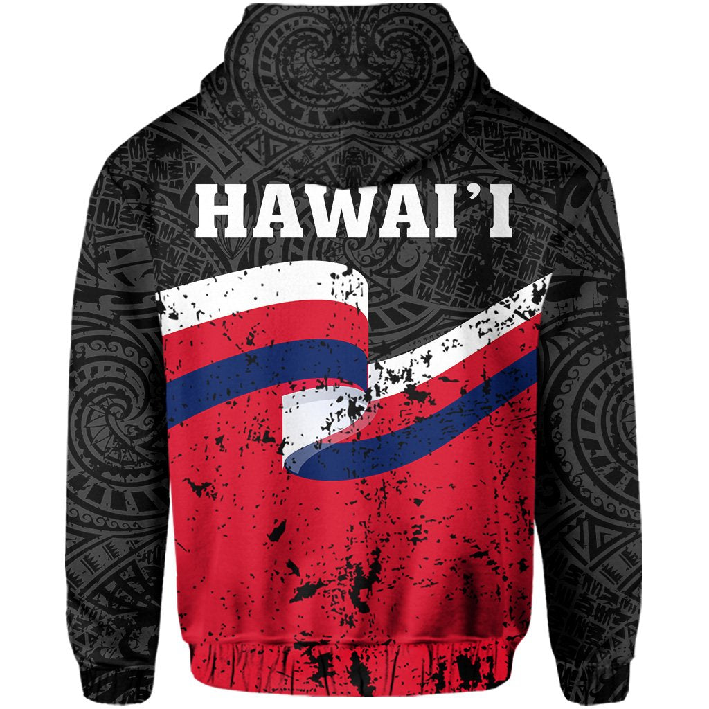 Hawaii Flag Polynesian Hoodie (Zip up) - Polynesian Pride