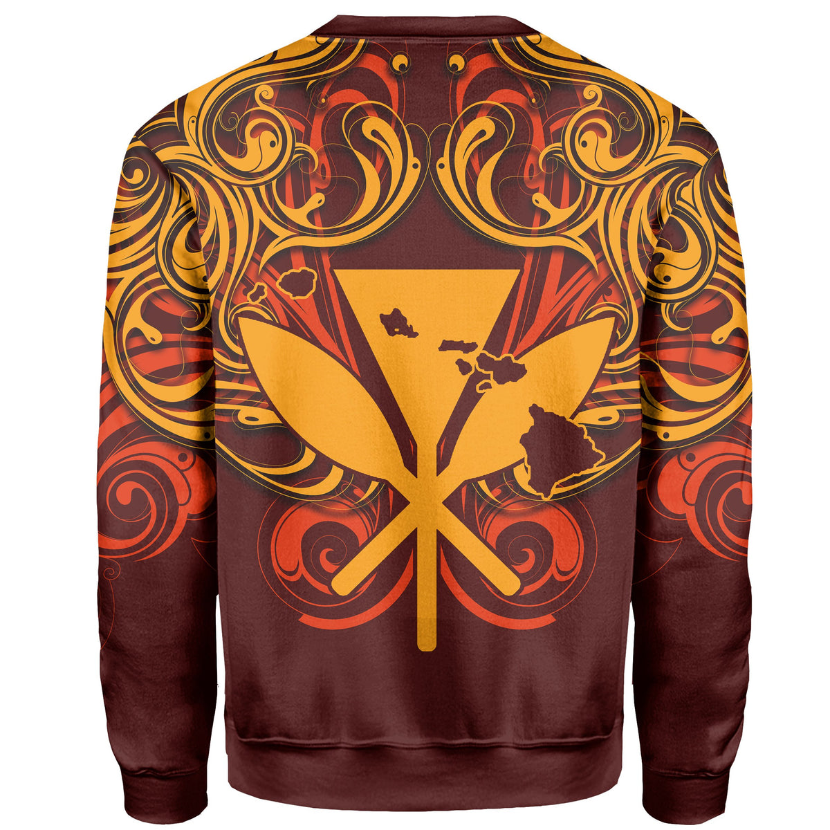 Hawaii Kanaka Maoli Red Sweatshirt - Van Style - AH - Polynesian Pride