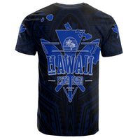Kanaka Map Polynesian T Shirt Blue Heart AH - Polynesian Pride