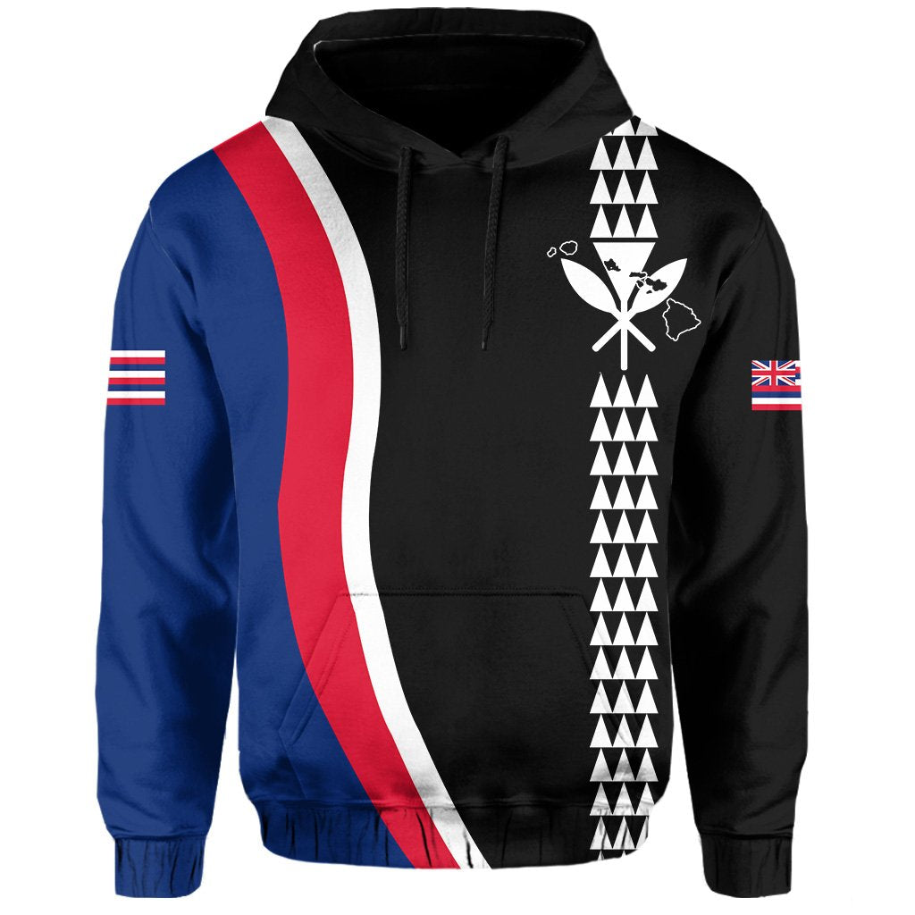 Hawaii Kakau Flag Hoodie - Polynesian Pride