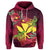 Kanaka Map Turtle Hibiscus Hoodie Red Velvet AH - Polynesian Pride