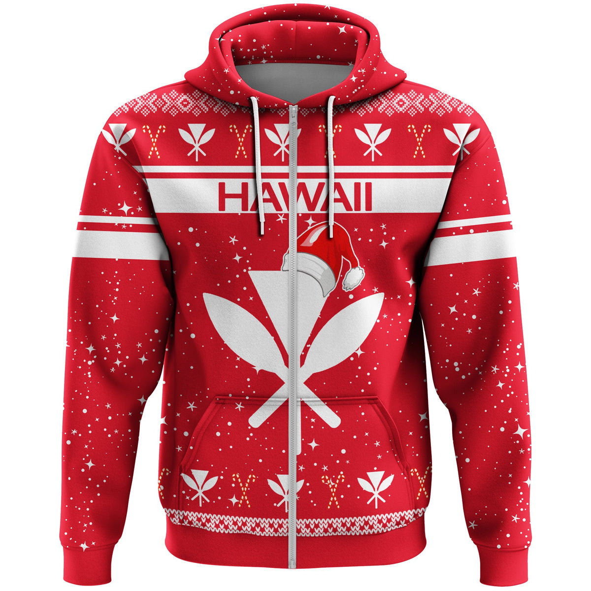 Hawaii Christmas Hoodie (Zip up) Show Style - Polynesian Pride