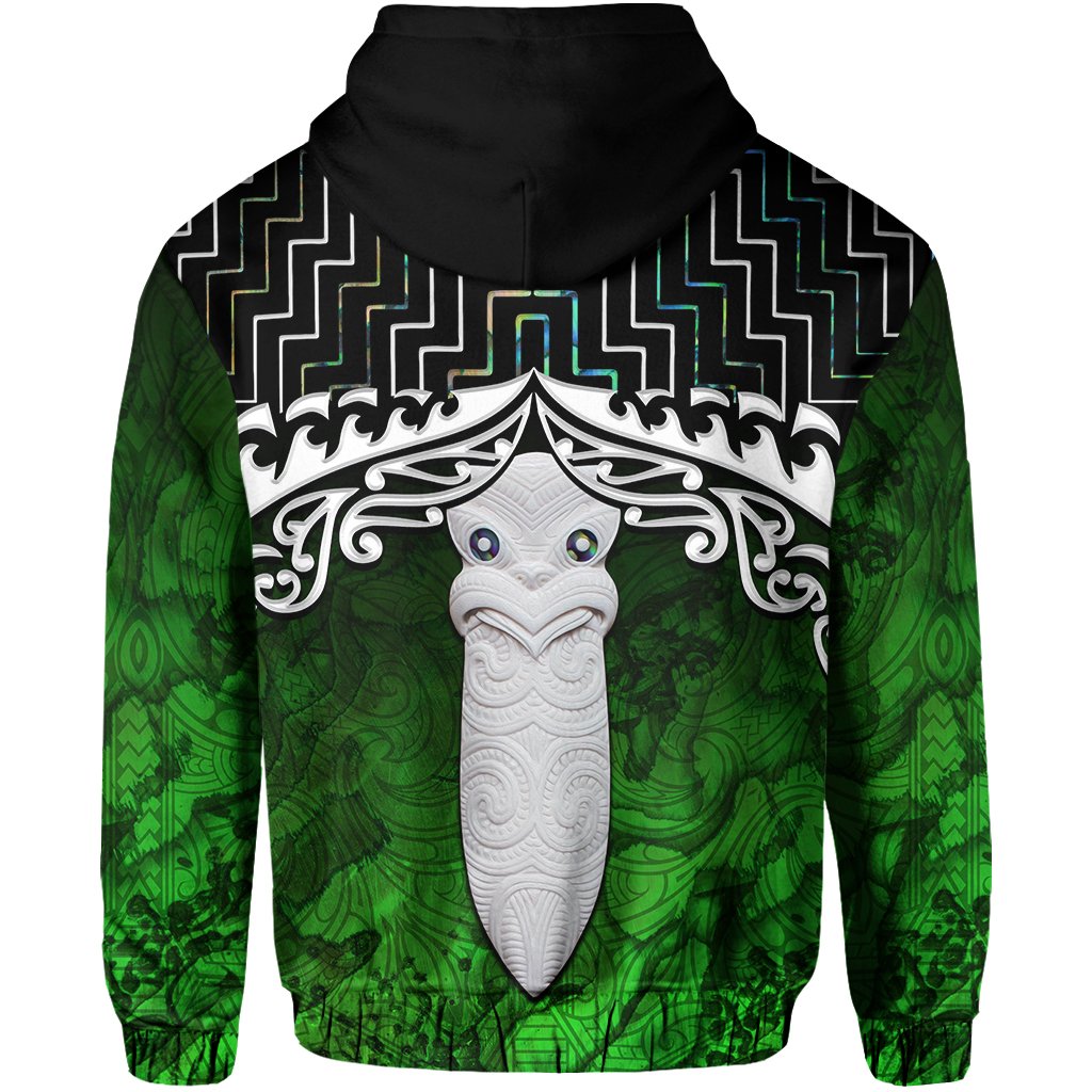 New Zealand Maori Zip up Hoodie, Poutama Taiaha Mauri Zipper Hoodie - Polynesian Pride