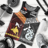 New Zealand And Papua New Guinea Men Tank Top Together - Black LT8 - Polynesian Pride
