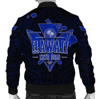 Kanaka Map Polynesian Bomber Jacket - Blue Heart - AH - Polynesian Pride