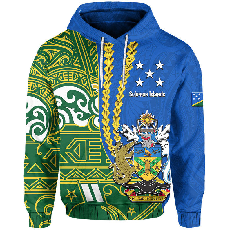 Solomon Islands Independence Day 44th Anniversary Hoodie No.3 LT6 Blue - Polynesian Pride