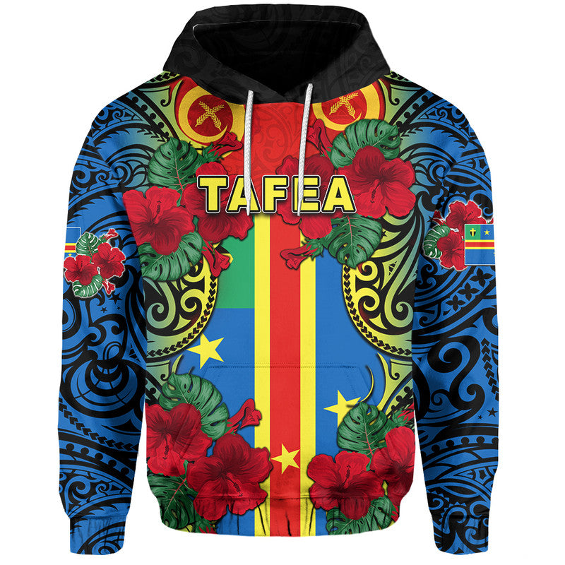 Vanuatu Tafea and Hibiscus Hoodie LT6 Black - Polynesian Pride