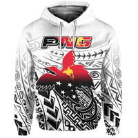 Custom Papua New Guinea Patterns Hoodie LT6 white - Polynesian Pride