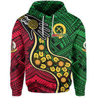 Custom Vanuatu Mix Aboriginal Hoodie LT6 Red - Polynesian Pride