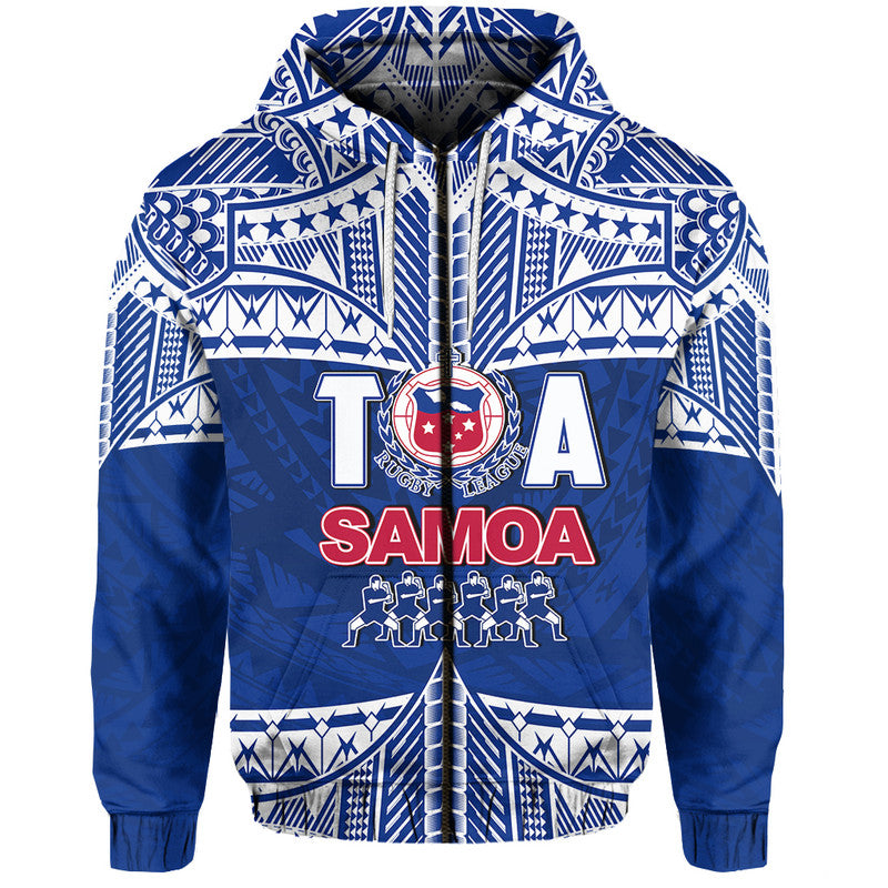(Custom and Number) Toa Samoa Rugby Hoodie Siva Tau LT6 - Polynesian Pride