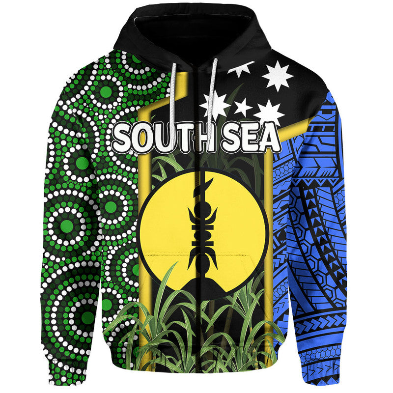 Custom South Sea Islanders Flag Style Hoodie New Caledonia LT6 - Polynesian Pride